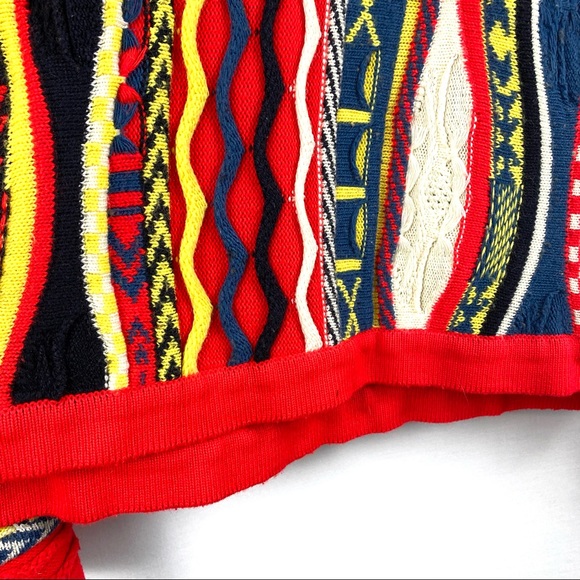 Vintage Rare COOGI Primary Chunky Cableknit Sweater EUC - Picture 9 of 12